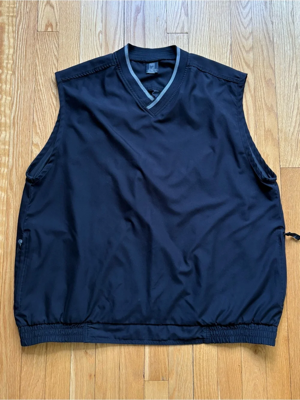 Vintage Nike Tour Performance Men’s V-Neck Pullover Vest XL X-Large Black Gray